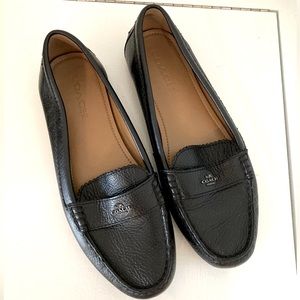 COACH Odette Black Leather Loafers